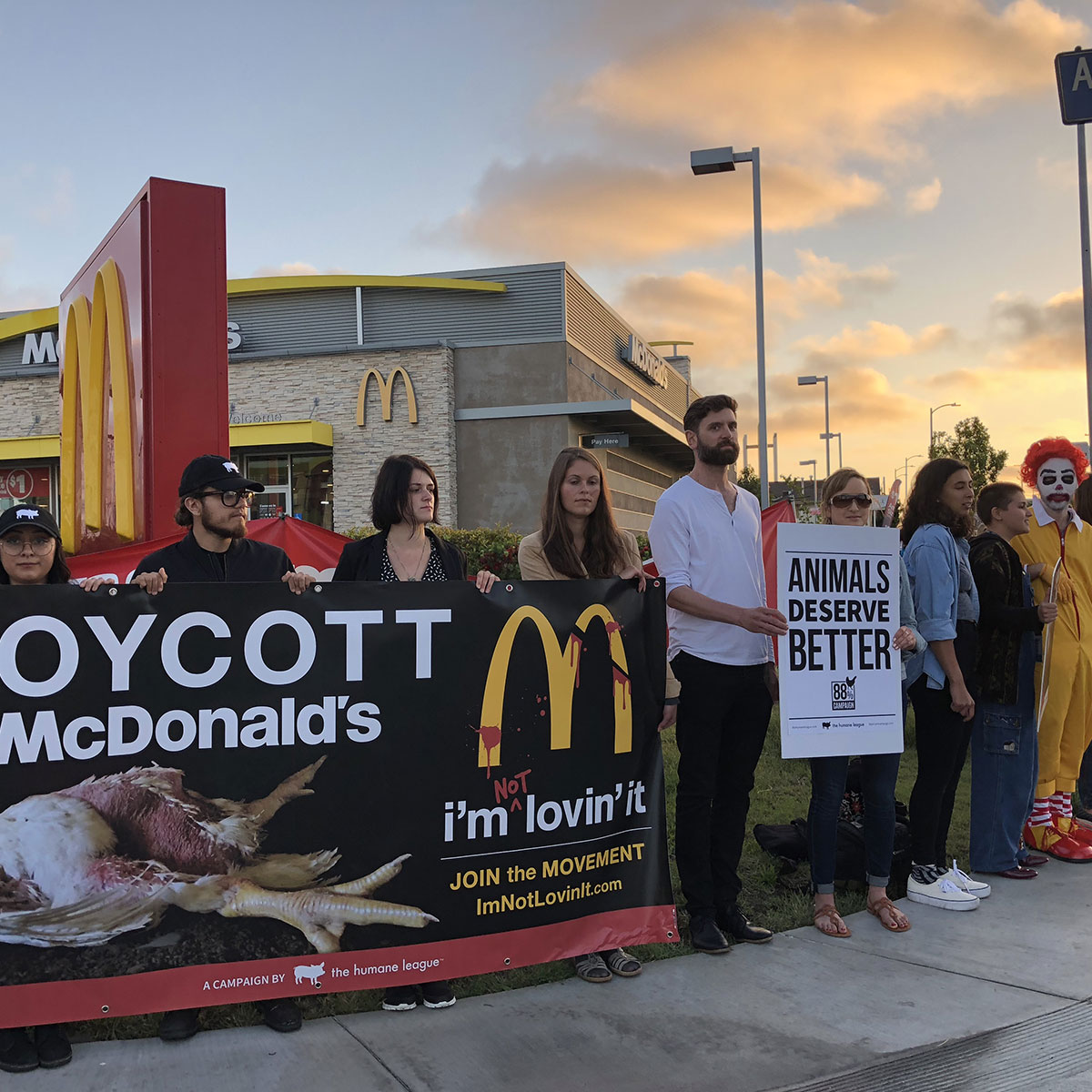 $250 funds a protest outside the headquarters of a company that abuses animals