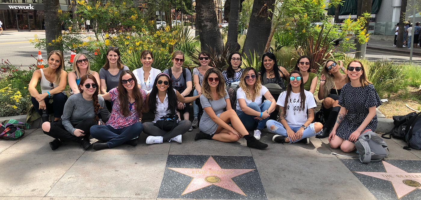 Team at Corp retreat in Los Angeles